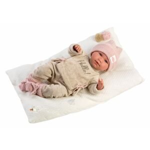 Llorens 74020 NEW BORN - realistická panenka miminko se zvuky a měkkým látkovým tělem - 42