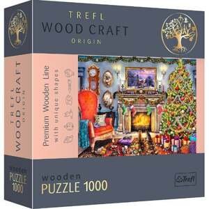Trefl Dřevěné puzzle 1000 - Vánoce U krbu