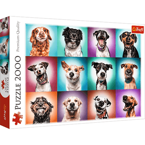 Trefl Puzzle 2000 - Zábavné psí portréty II