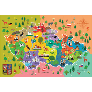 Trefl Vzdělávací puzzle - Mapa České republiky CZ
