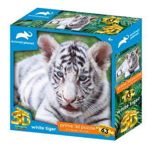 3D puzzle - Bílý tygr 63ks
