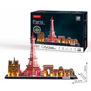 Puzzle 3D Paříž / led- 115 dílků
