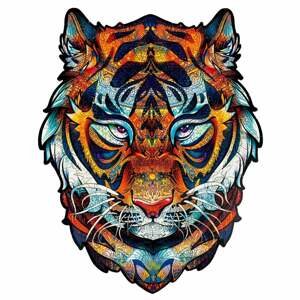 DŘEVĚNÉ BAREVNÉ PUZZLE - Mocný Tiger
