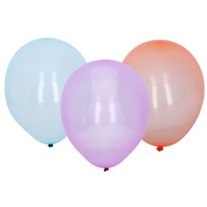 Balónek nafukovací 25cm - sada 6ks, krystalové