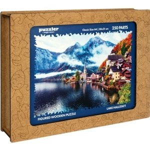 Dřevěné barevné puzzle - Halštatské jezero