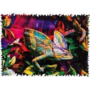 Dřevěné barevné puzzle - Úžasný chameleon