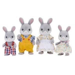 Sylvanian family Rodina šedých králíků
