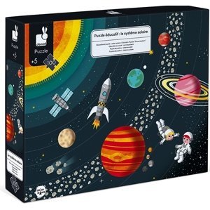 Janod Vzdělávací puzzle Vesmír a sluneční soustava 100 ks