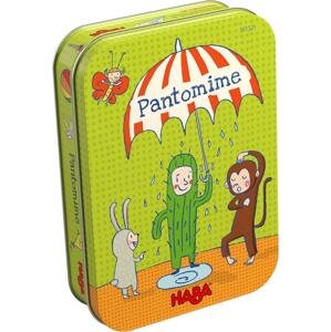 Haba Mini hra pro děti Šarády Pantomima v kovové krabici
