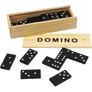 Klasické dřevěné domino v krabičce 15 cm