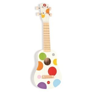 Janod Dřevěné ukulele Confetti se reálným zvukem 4 struny