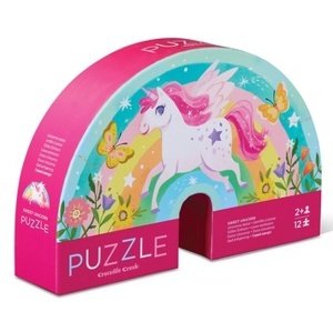 Puzzle Mini Roztomilý Jednorožec ve tvarované krabičce 12 Crocodile Creek