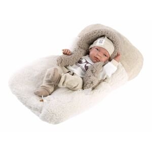 Llorens 73899 NEW BORN CHLAPEK - realistická panenka miminko s celovinylovým tělem - 40