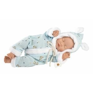 Llorens 63301 LITTLE BABY - spící realistická panenka miminko s měkkým látkovým tělem - 32