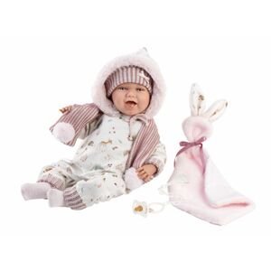 Llorens 74030 NEW BORN - realistická panenka miminko se zvuky a měkkým látkovým tělem - 42