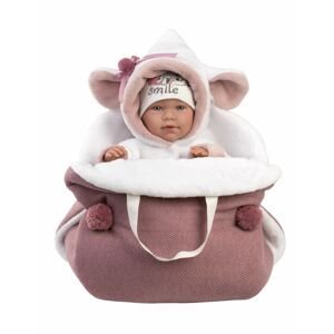 Llorens 74048 NEW BORN - realistická panenka miminko se zvuky a měkkým látkovým tělem - 42