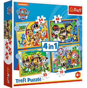 Trefl Puzzle 4v1 - Prázdniny Paw Patrol / Viacom PAW Patrol