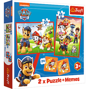 Trefl Puzzle 2v1 + pexeso - Psí tým v akci / Viacom PAW Patrol