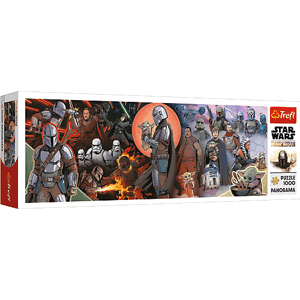 Trefl Panoramatické puzzle 1000 - Dobrodružství Mandalorian / Lucasfilm Star Wars The Mand