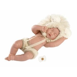 Llorens 63203 NEW BORN CHLAPEK - spící realistická panenka s celovinylovým tělem