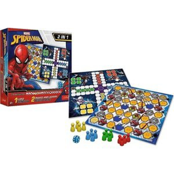 Hra 2v1 - Člověče, nezlob se! + Hadi a žebříky - Spiderman