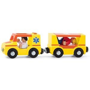 Woody Autíčka k dráze - Ambulance, 4ks