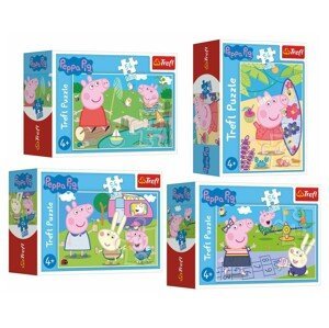 Trefl Mini puzzle 54 dílků Šťastný den Selata Peppy/Peppa Pig, 4 druhy
