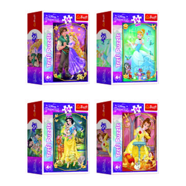 Trefl Mini puzzle 54 dílků Krásné princezny/Disney Princess 4 druhy