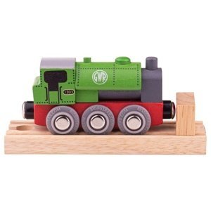 Bigjigs Rail Dřevěná lokomotiva GWR zelená