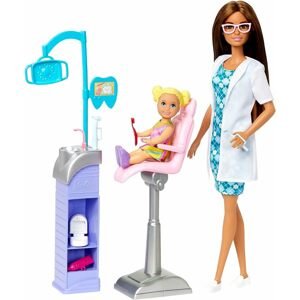 Mattel Barbie Povolání Herní set s panenkou - Zubařka Brunetka