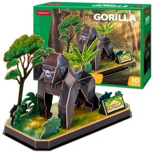 Puzzle 3D Zvířecí kamarádi Gorila - 34 dílků