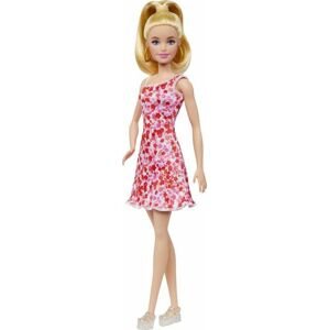 Mattel Barbie modelka - Růžové kvítkové šaty