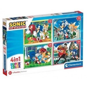 Clementoni - Puzzle 4v1 Sonic (12+16+20+24 dílků)