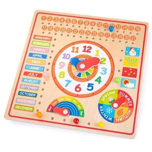 Bigjigs Toys Kalendář s hodinami