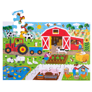 Bigjigs Toys Podlahové puzzle Farma 48 dílků