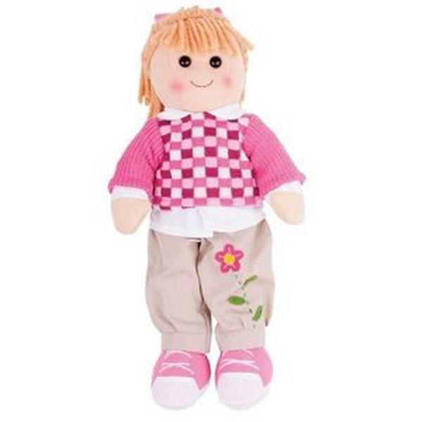 Bigjigs Toys Látková panenka Melanie 38 cm
