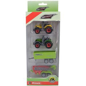 SPARKYS - Set zemědělských strojů: 2x traktor, valník, postřikovač 1:64