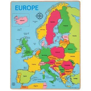 Bigjigs Toys Dřevěné puzzle mapa Evropy 25 dílků