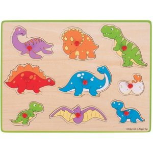 Bigjigs Toys Vkládací puzzle dinosauři