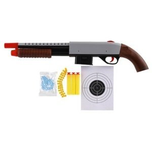 Brokovnice/puška 46cm plast + vodní kuličky 6mm, pěnové náboje, gumové kul.