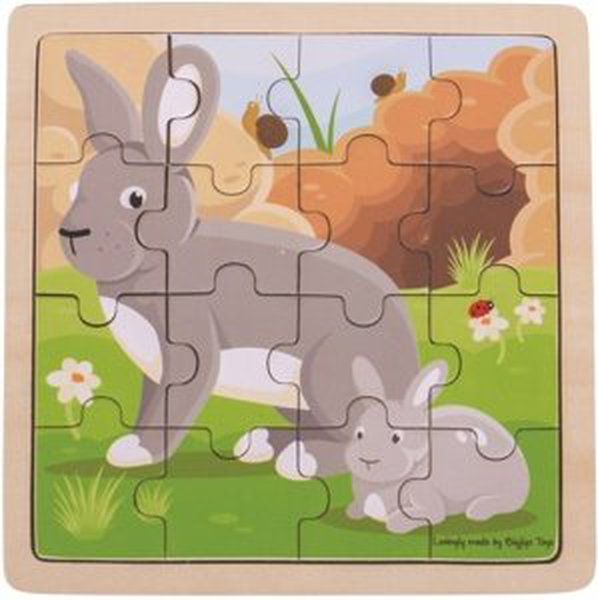 Bigjigs Toys Puzzle králík s králíkem