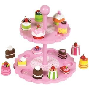 Tidlo Růžový patrový talíř s dortíkem