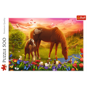Trefl Puzzle 500 - Koně na louce