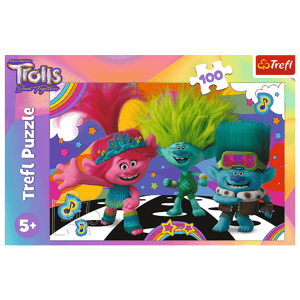 Trefl Puzzle 100 dílků - Zábavní Trollové / Universal Trolls 3 (2023)