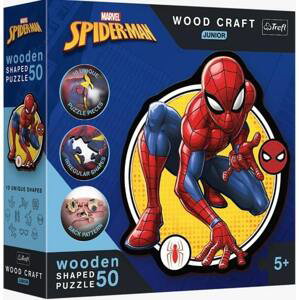 Trefl Dřevěné puzzle Junior 50 dílků - Síla Spidermana