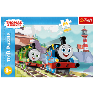 Trefl Puzzle 24 Maxi - Tom a Percy na kolejích / Thomas and Friends