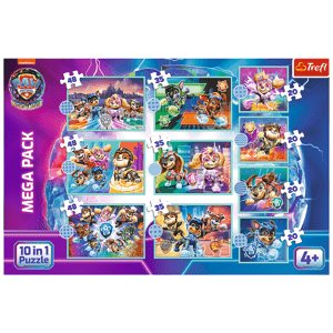 Trefl Puzzle 10v1 - Šťastný den pejsků / Viacom PAW PATROL: THE MIGHTY MOVIE 2023