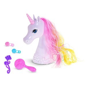 Unicorn česací hlava 20cm s doplňky