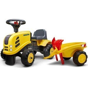 FALK Traktorík Baby Komatsu s Vlečkou