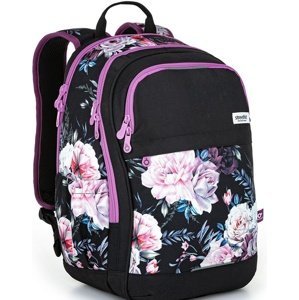 Studentský batoh s květinami Topgal RUBI 22027 -